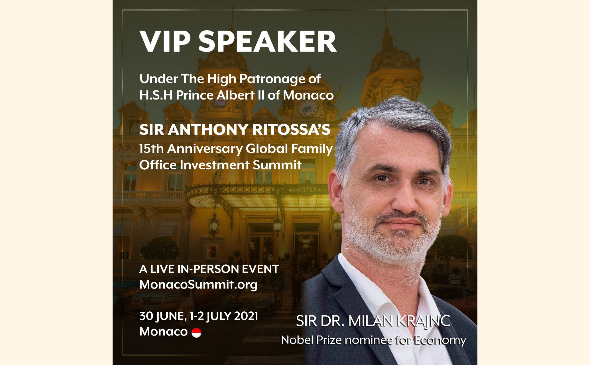 Milan Krajnc, VIP Speaker at Ritossa summit